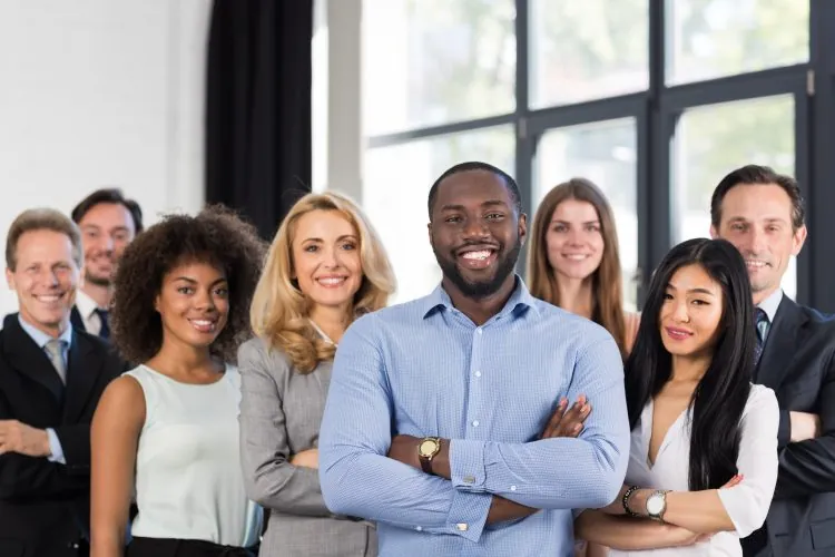 A diverse team of colleagues